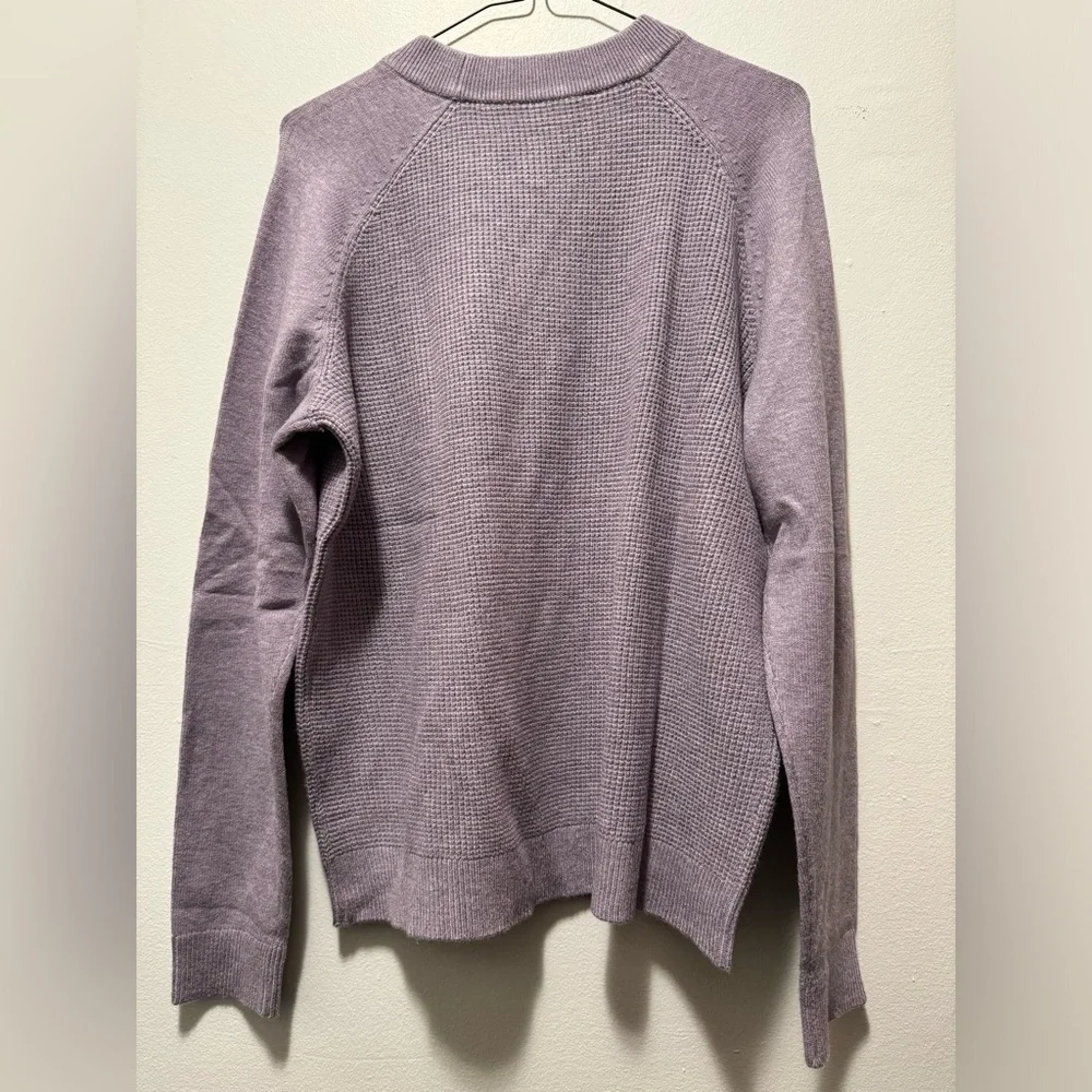 Denver Hayes Purple Waffle long sleeve sweater. Large - Picture 3 of 4